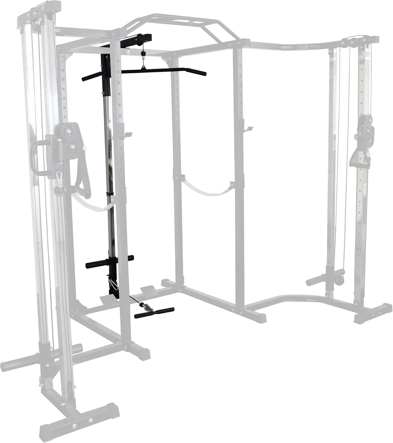 Multi-Function Adjustable Power Cage with J-Hooks, Safety Straps and Optional...