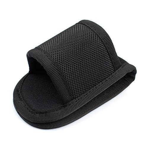 Open Top Compact Light Pouch for Duty Belt, D Cell Flashlight Black