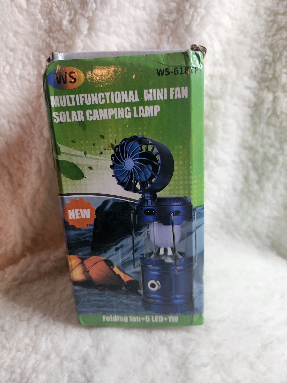 Multifunctional Mini Fan Solar Camping Lamp NIB