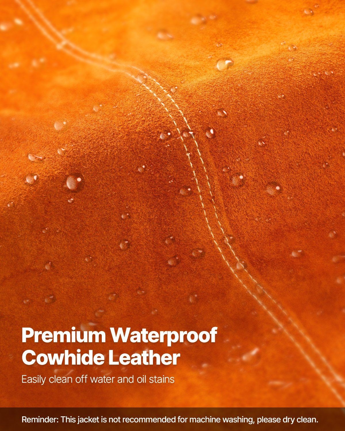 Heat-Resistant Full-Grain Leather Welding Jacket 4-Pocket L Size