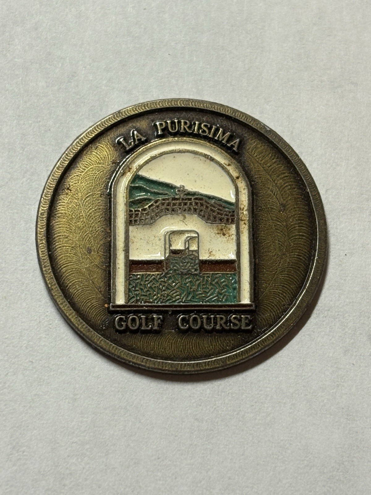 Rare La Purisima Golf Course 1" Coin Style Golf Marker - Lompoc, CA - A Beauty!