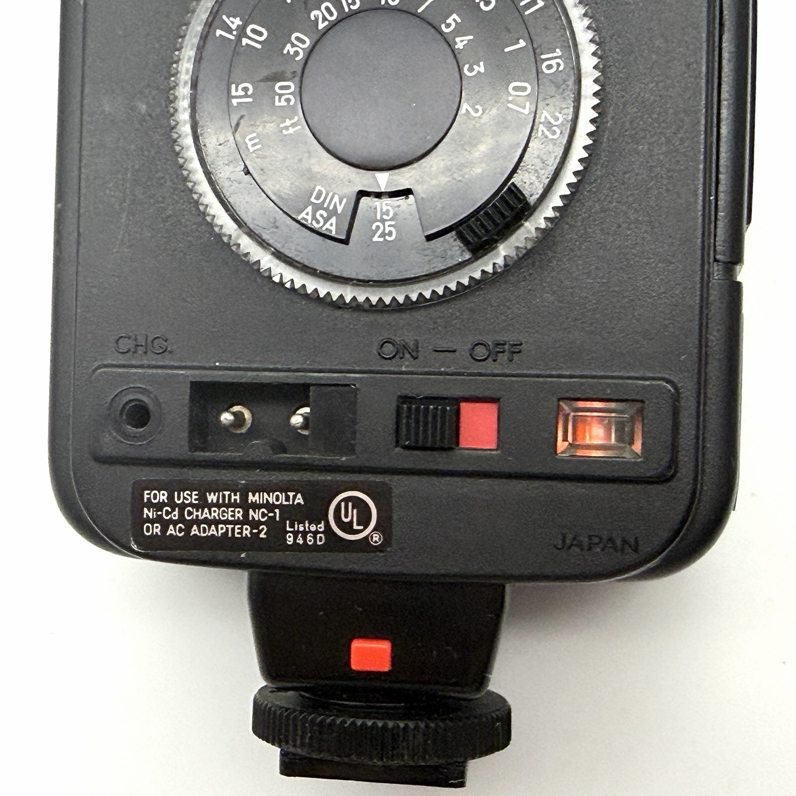 Minolta Auto 28 Flash; tested and working