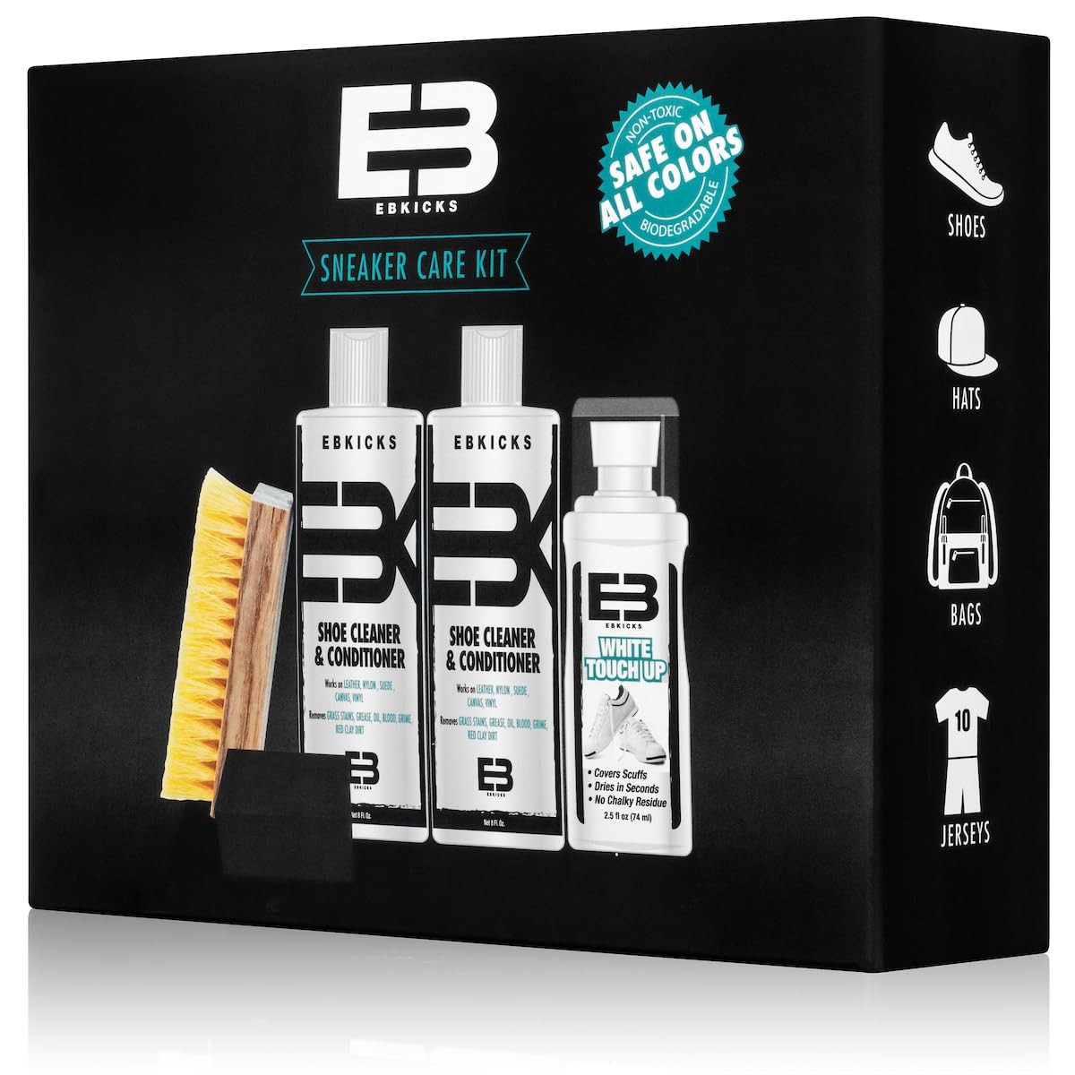 Shoe Cleaner Kit with Bottle and Brush + 2 sponge & white touch up For For Su...