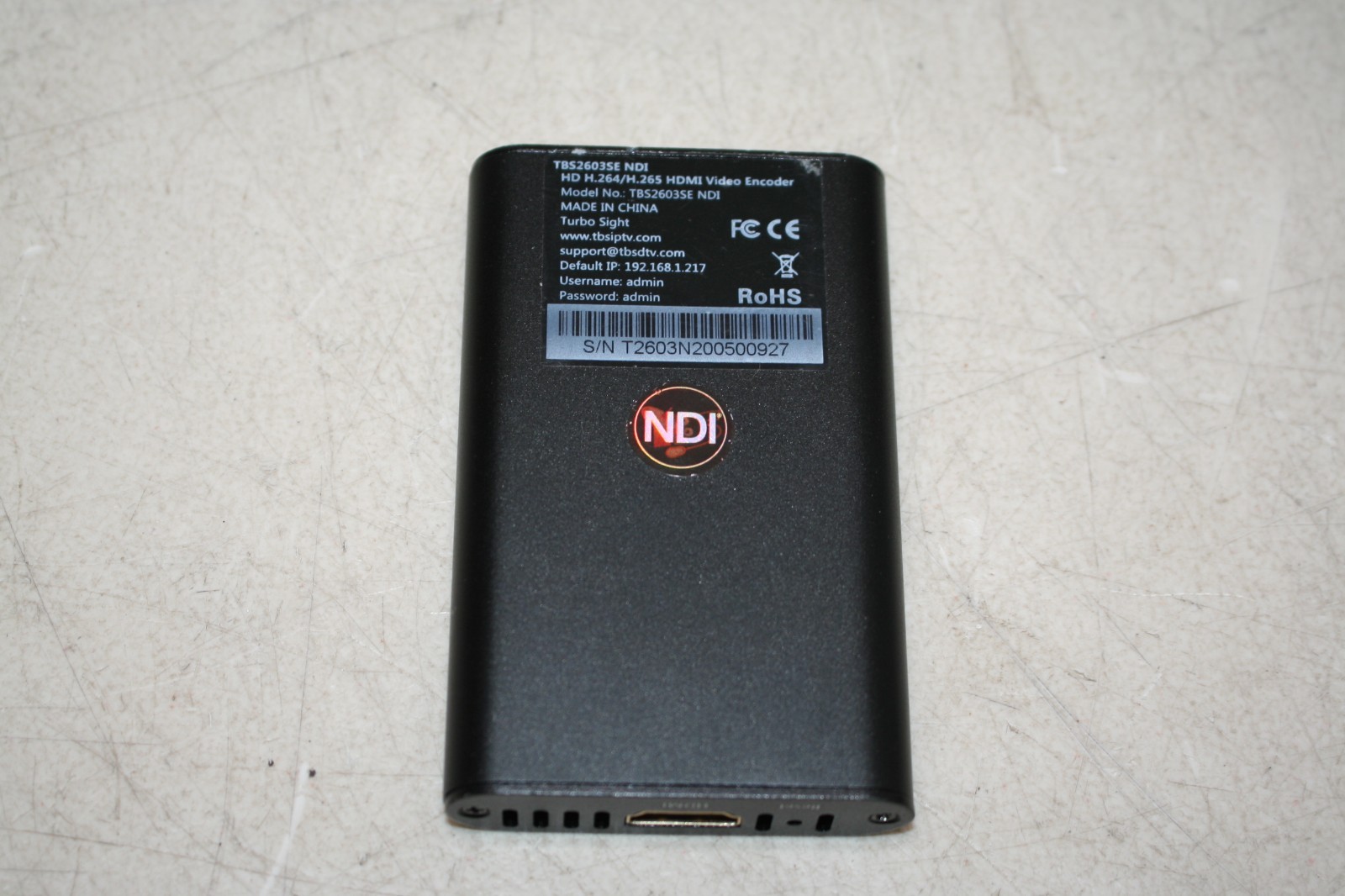 NDI TBS2603SE HDMI Video Encoder HD H.264/H.265