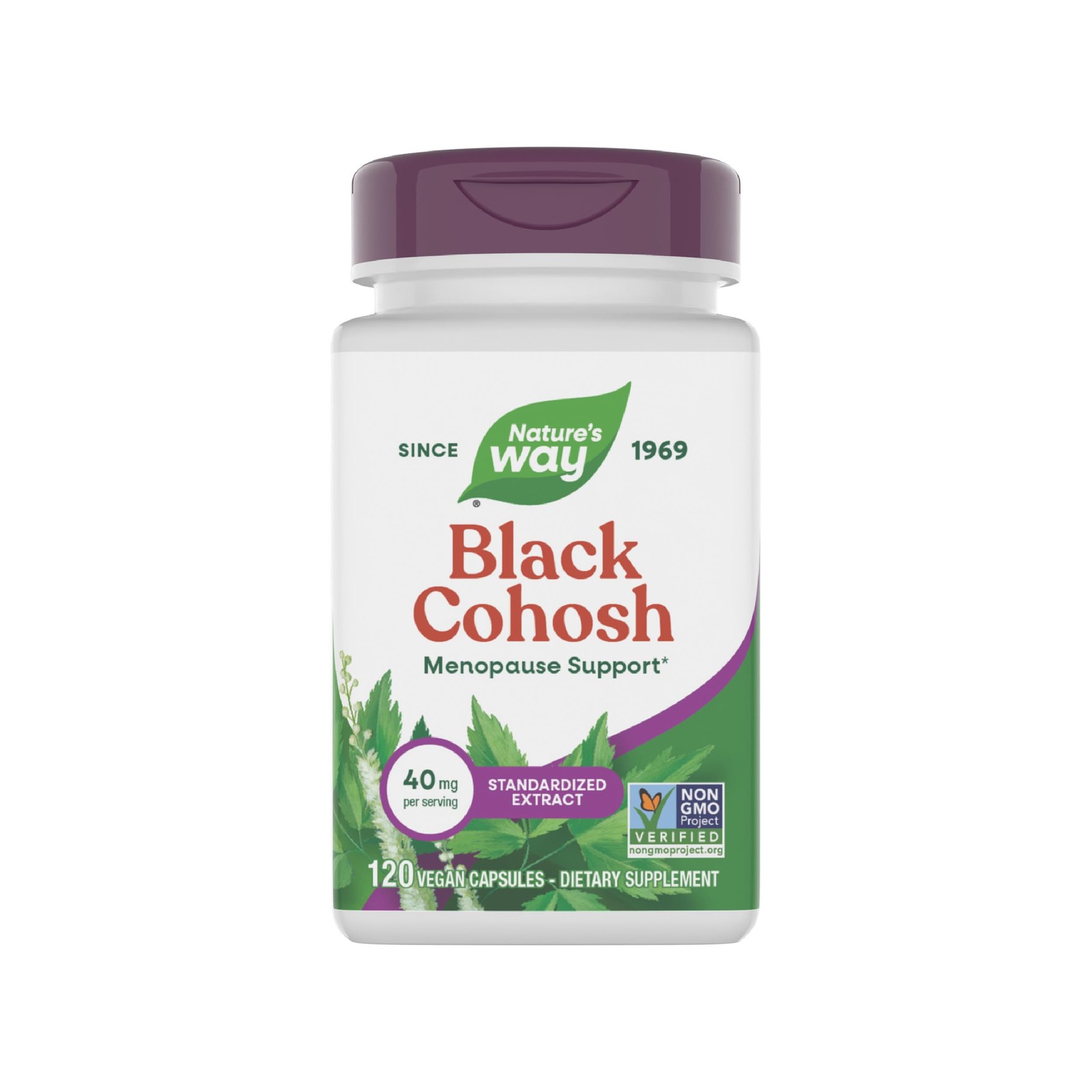 Nature's Way Black Cohosh, Menopause Support Supplement 120 Count (Pack of 1)