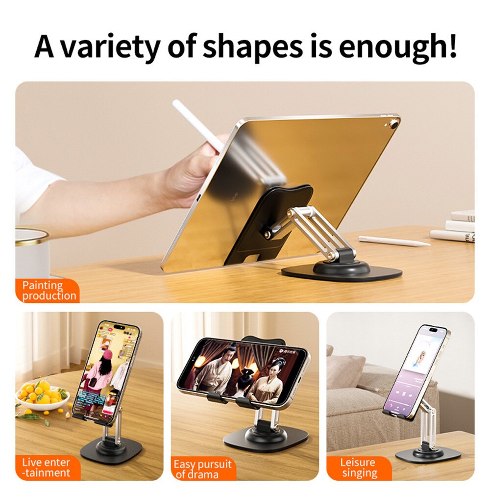 360° Rotating Universal Foldable Adjustable Tablet Stand Desk Phone Holder Mount