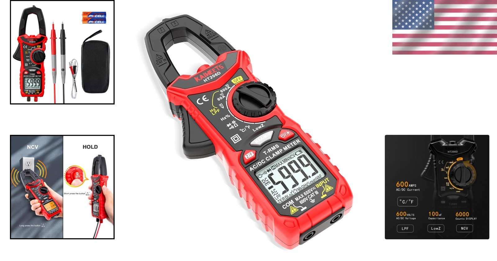 Advanced Multi-Function Digital Clamp Meter with Non-Contact Voltage Detection