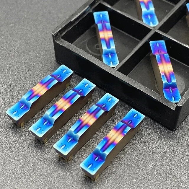 MGMN400-M Colorful Nano Blue High Hardness Carbide 4mm Grooving insert MGEHR L