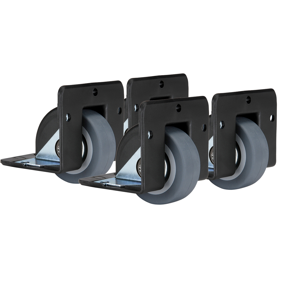 Four Pack Penn Elcom W2001 2" Recessed Caster for Cabinet Edge high impact