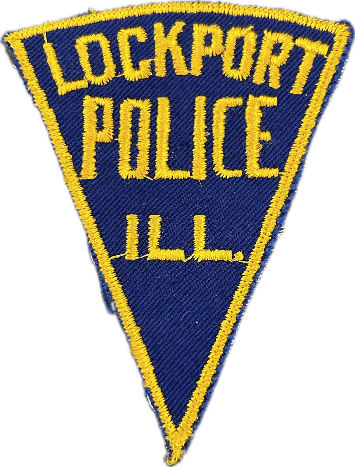 VINTAGE ILLINOIS IL LOCKPORT POLICE DEPT PATCH WILL COUNTY CHEESECLOTH #KP