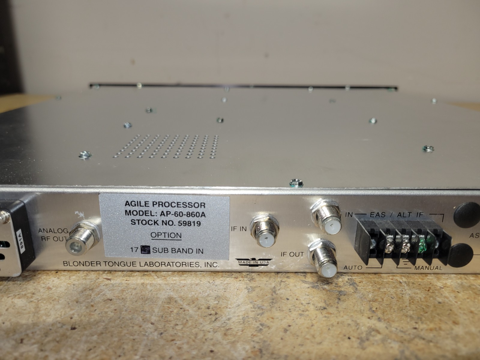 Blonder Tongue AP-60-860A Agile Digital / Analog Processor