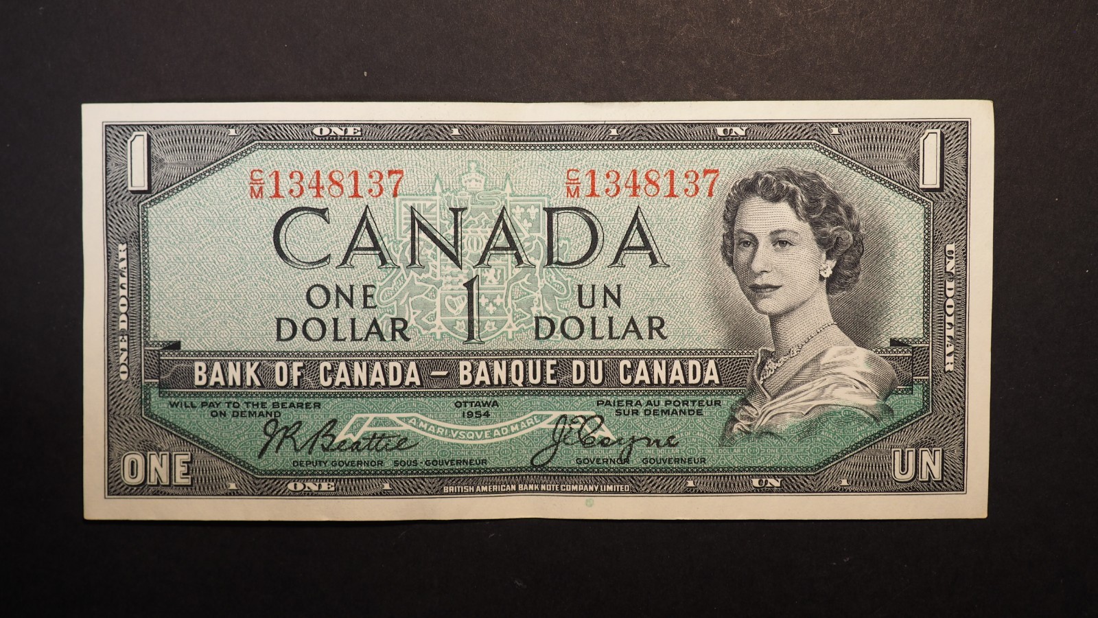 1954  $1 BANK OF CANADA  **NICE ** SHIPS FREE S4705