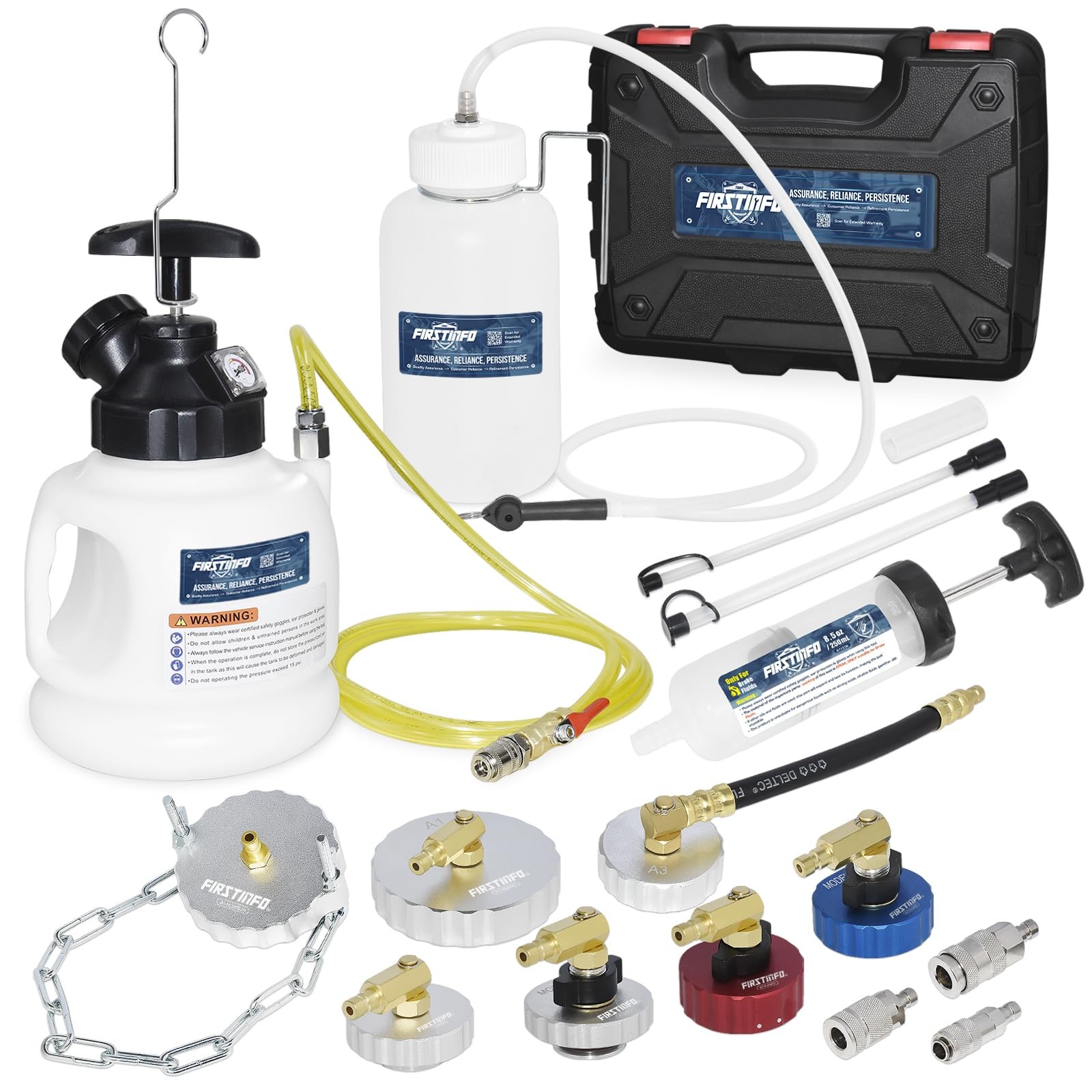 FIRSTINFO A1163HK 3L Manual Pressure 3 Liter+7pcs Adapters, multi-colored