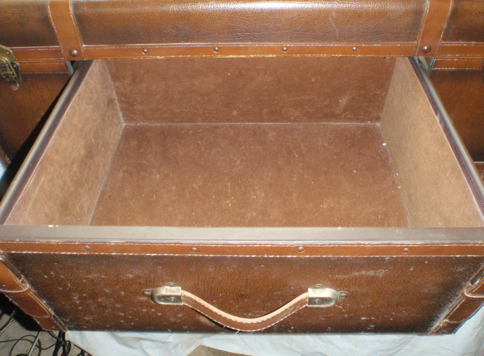Footstool or Table That Looks Like A Trunk That Has A Drawer In It
