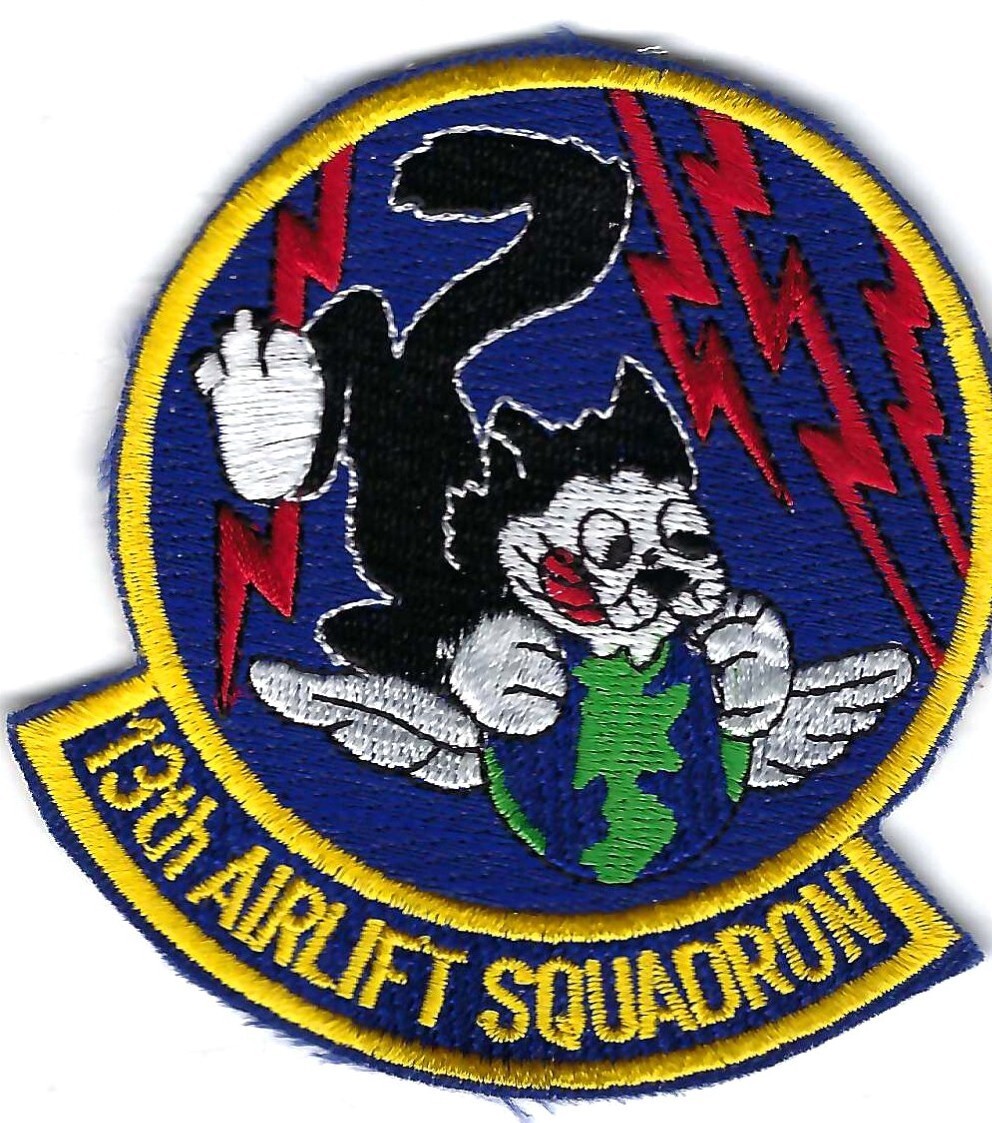 PATCH USAF 13TH  AIRLIFT SQ AS McGUIRE AFB        AS-19