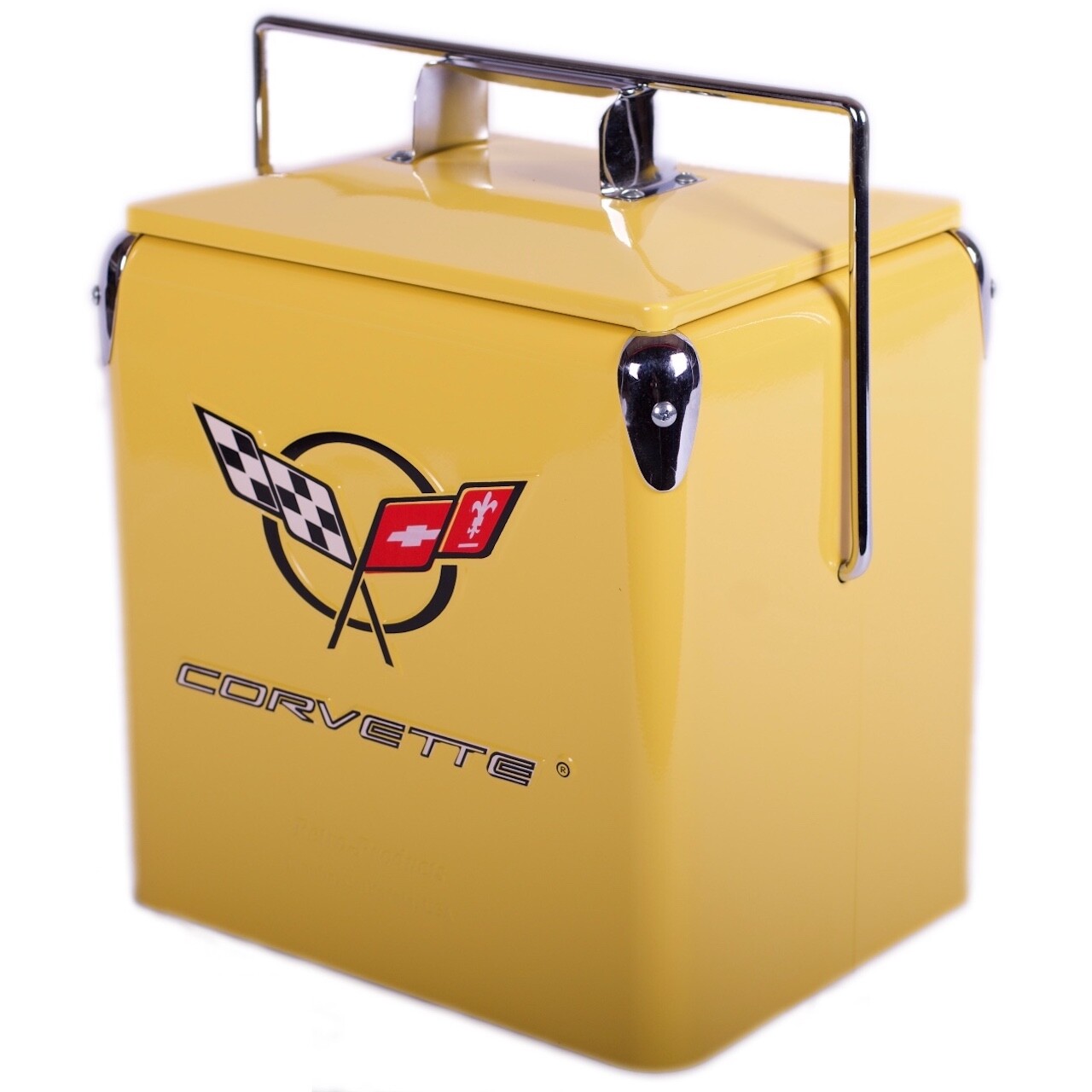 Classic Corvette Picnic Cooler American Retro Yellow