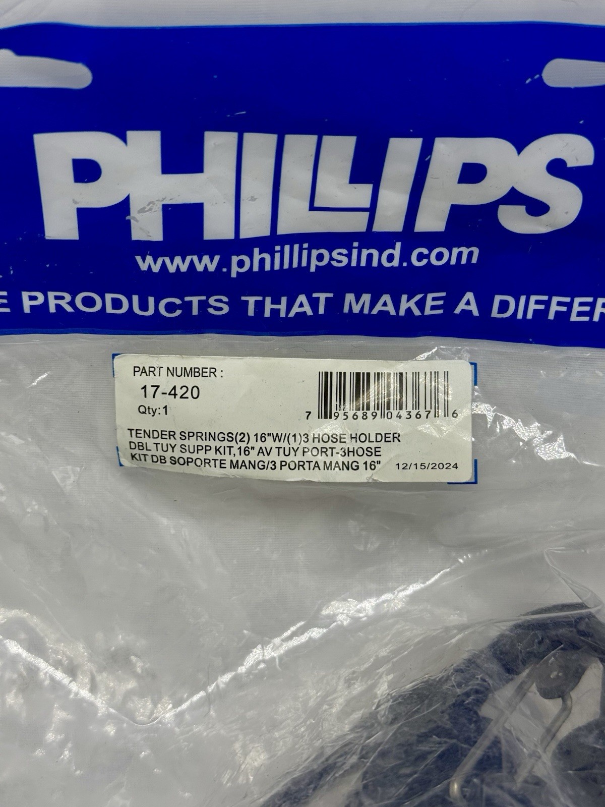 Phillips 16" Coiled Cable Spring Kit with QWIK-SNAP™ Part #: 17420