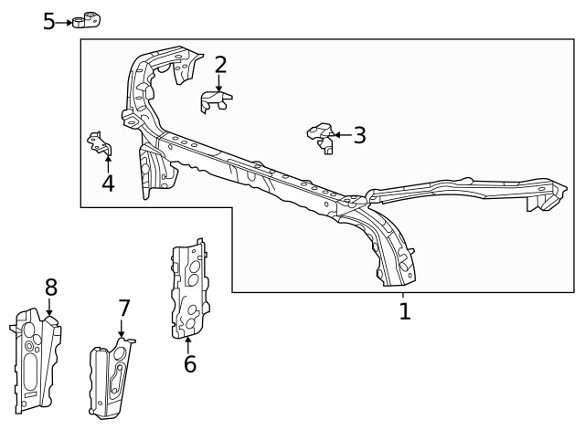 Genuine GM Upper Tie Bar Bracket 60001746
