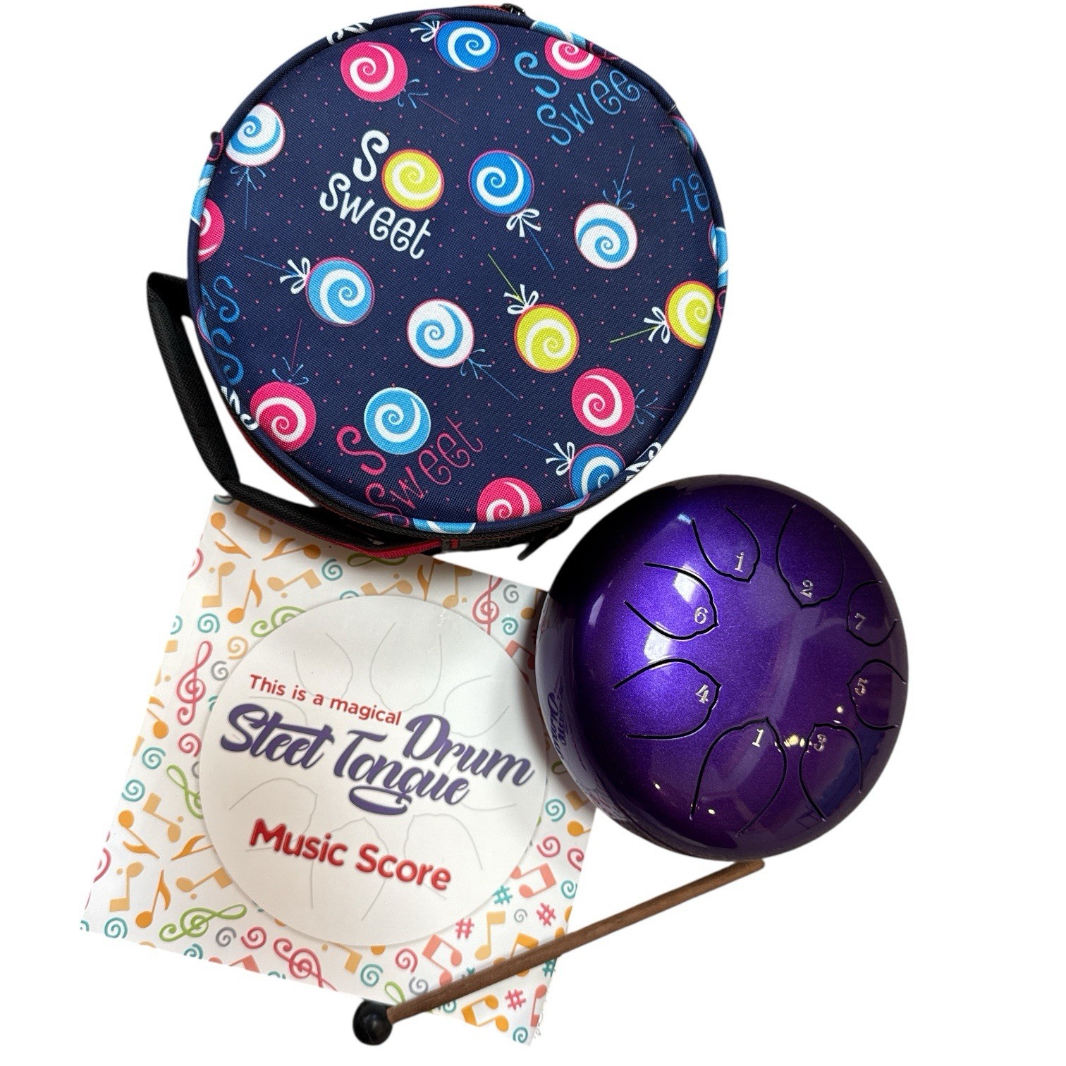 Kids 6 Inch Tounge Drum Purple