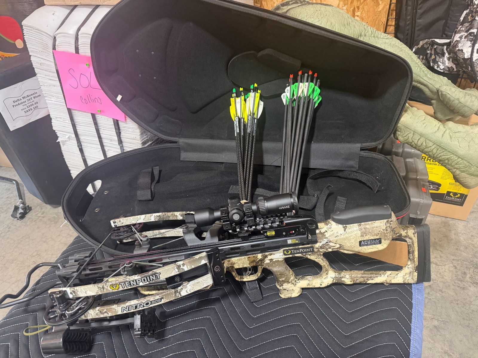 TenPoint Nitro 505 crossbow w/ case, 27 bolts USED