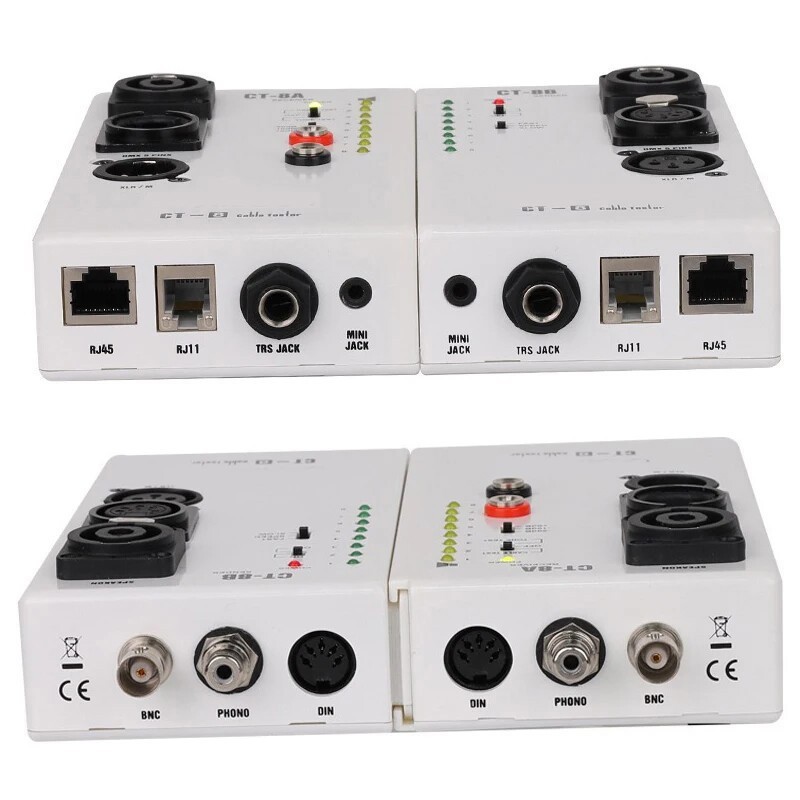 CT-8 Cable Tester Professional Audio Network Line Engineering Cabling Test Tool