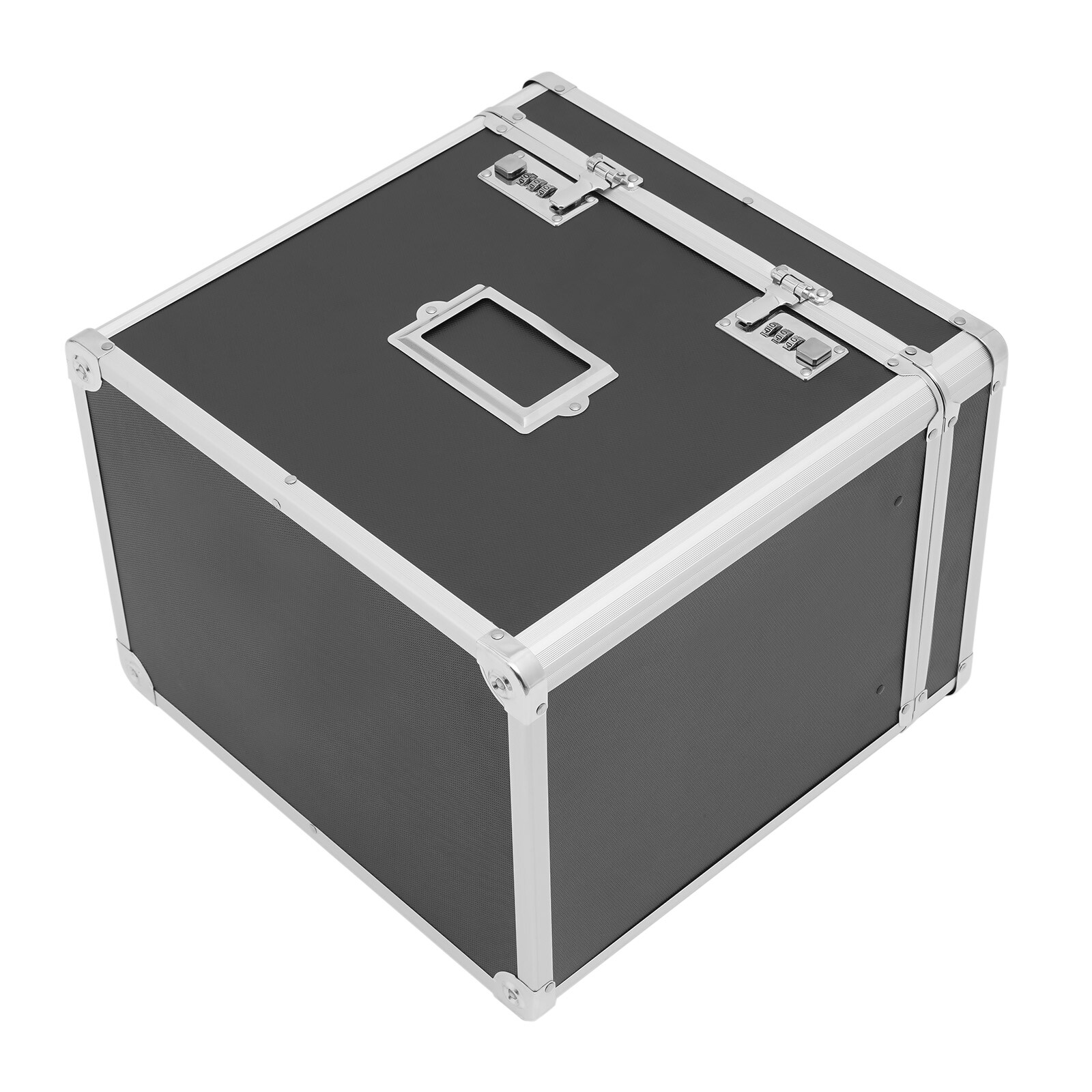 Large, Portable Locking Storage Box for Filing Letters & Documents w/Lock Black