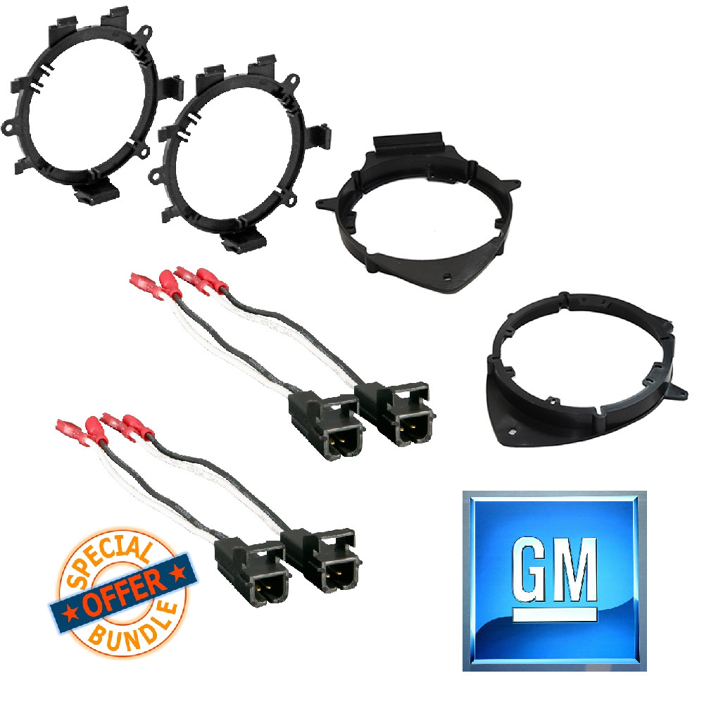 GM Speaker Adapters For 6.5" Speakers + Wiring Harness (2 Pairs)