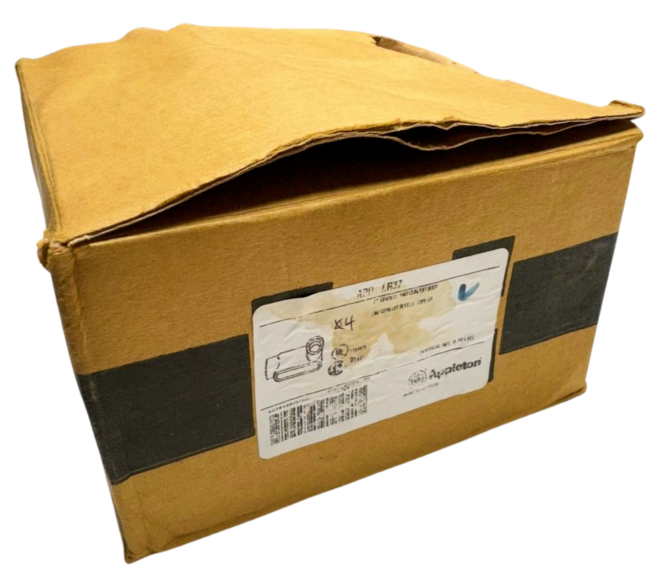(Box of 4) Appleton APP LR37 Grayloy FM7 Conduit Body 1", Type LR