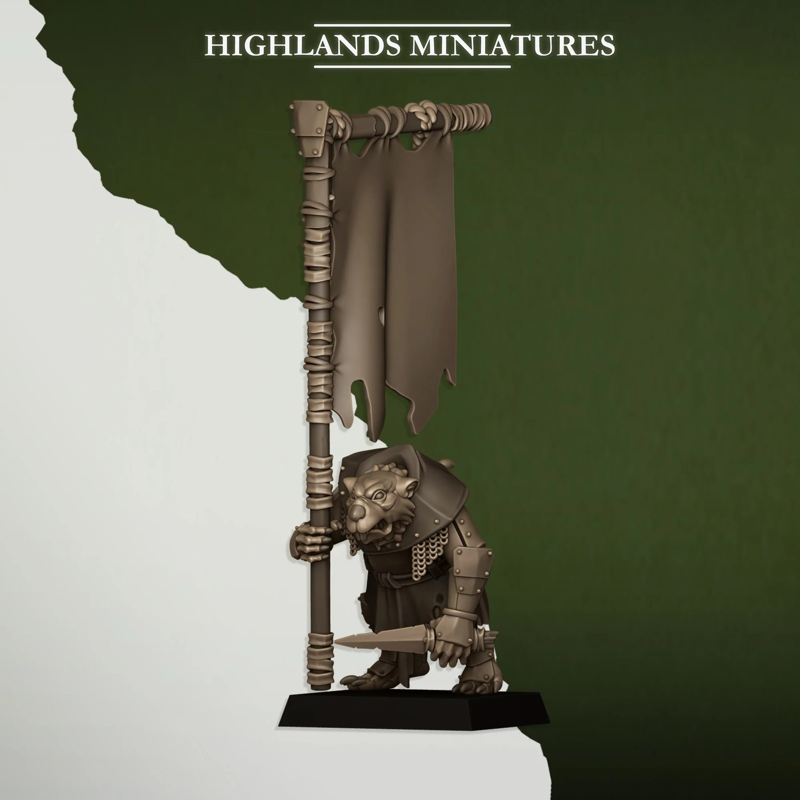 Vermin Vanguard Command Group (Set of 3) - 28-32mm - Resin Tabletop Miniatur
