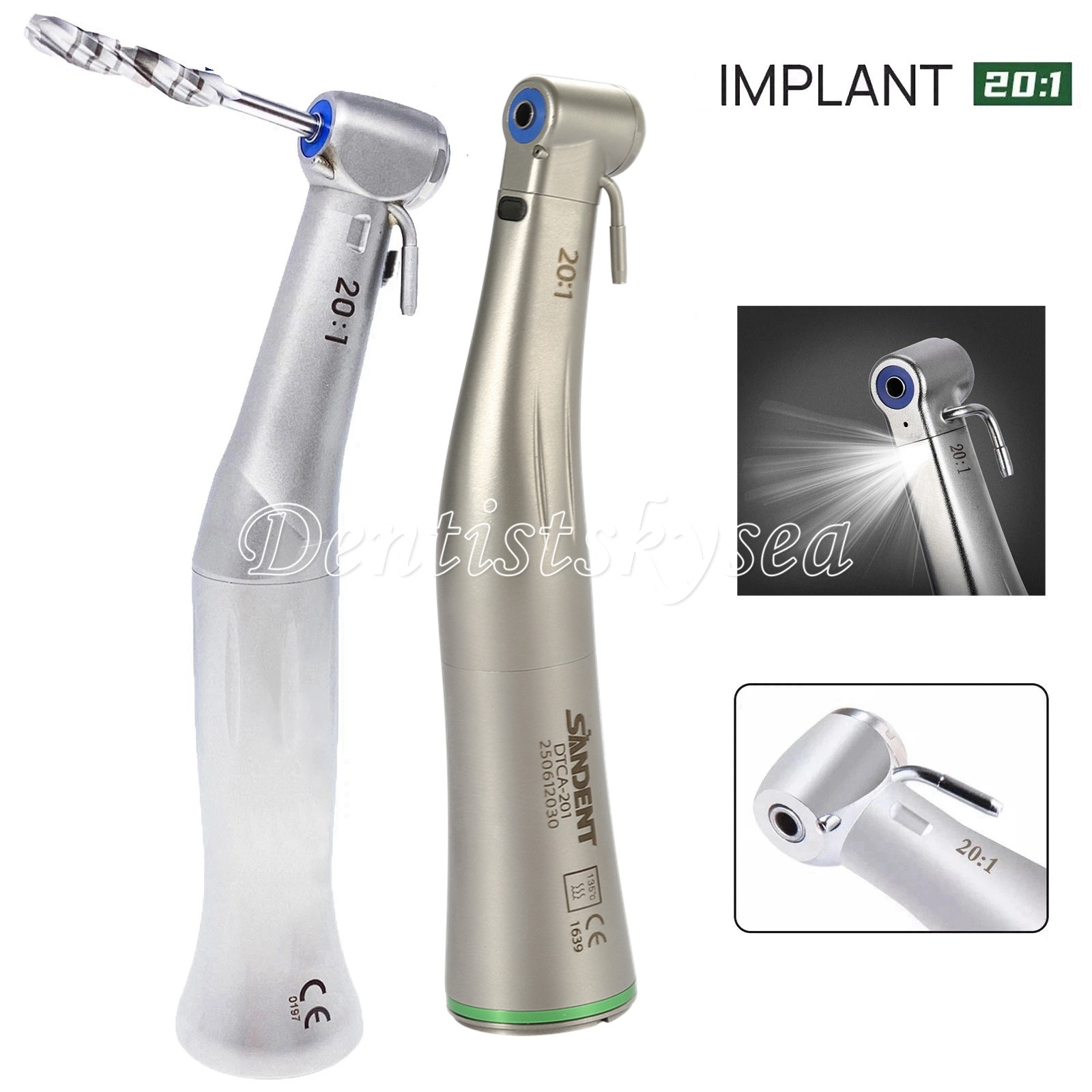 Dental Implant Handpiece 20:1 (LED) Contra Angle Fit NSK Implant Motor