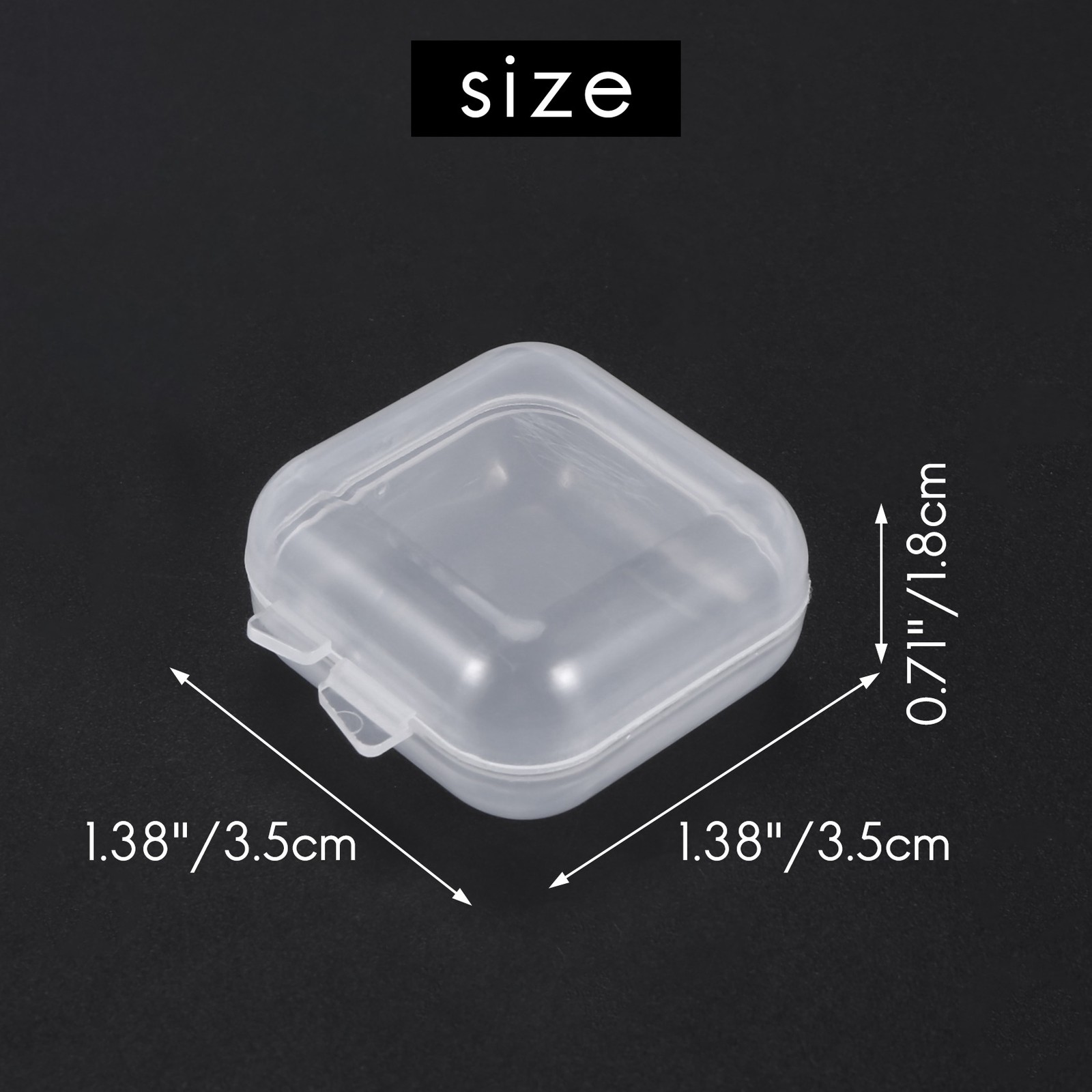 50Packs Small Clear Plastic Storage Containers,Mixed Empty , Case with Lids6835