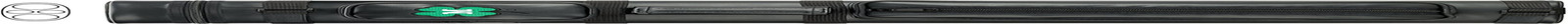 2X2 Hard Oval Vinyl Pool/Billiard Cue Case - Black W/Clover