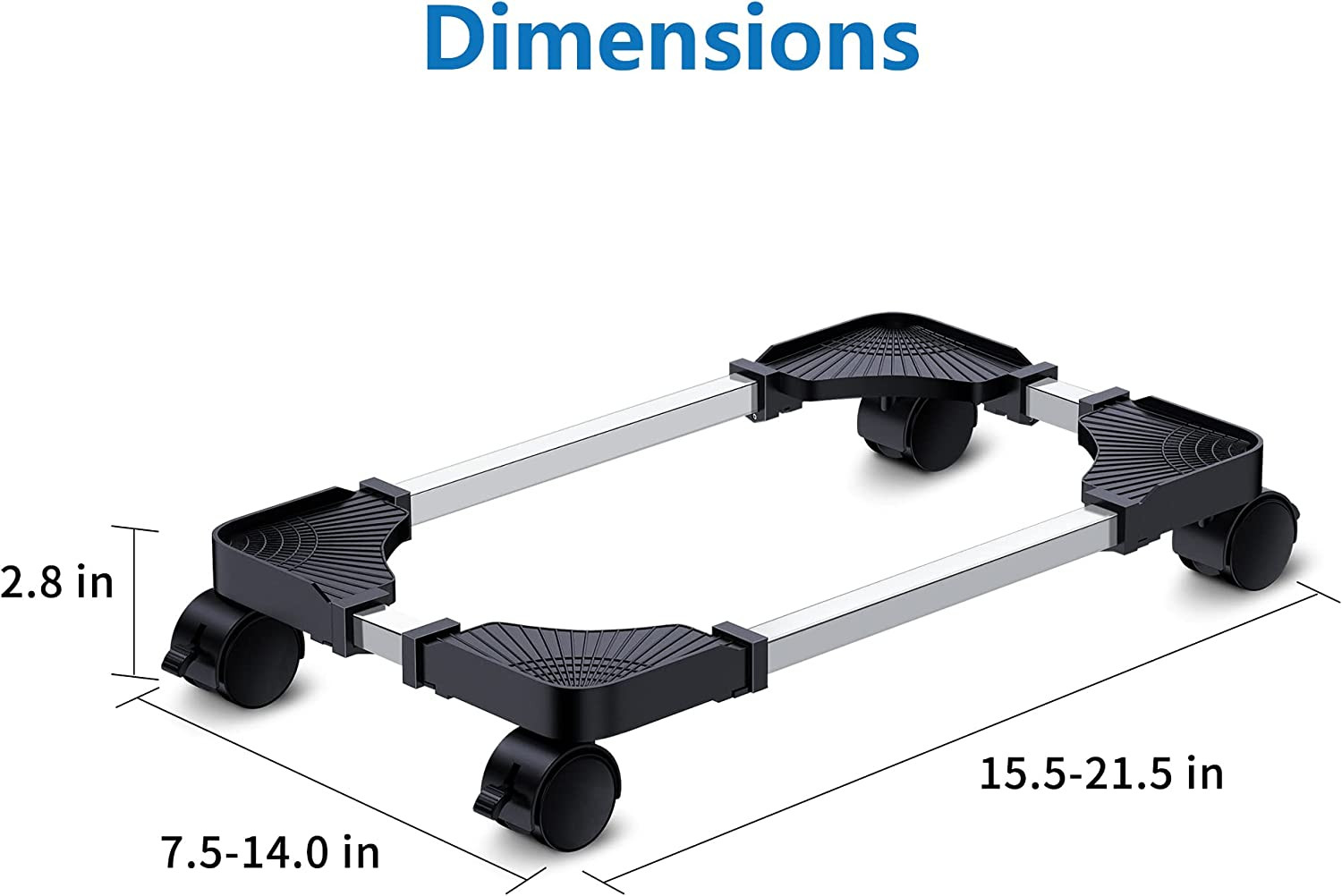 Computer Tower Stand - Adjustable PC Stand for Most Desktop Towers - Elevate and