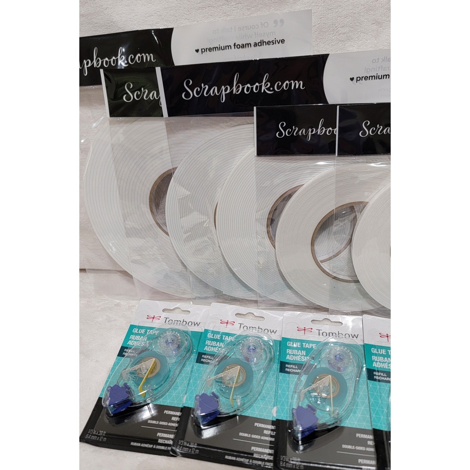 Crafters Premium Adhesive Foam Roll and Glue tape Bundle