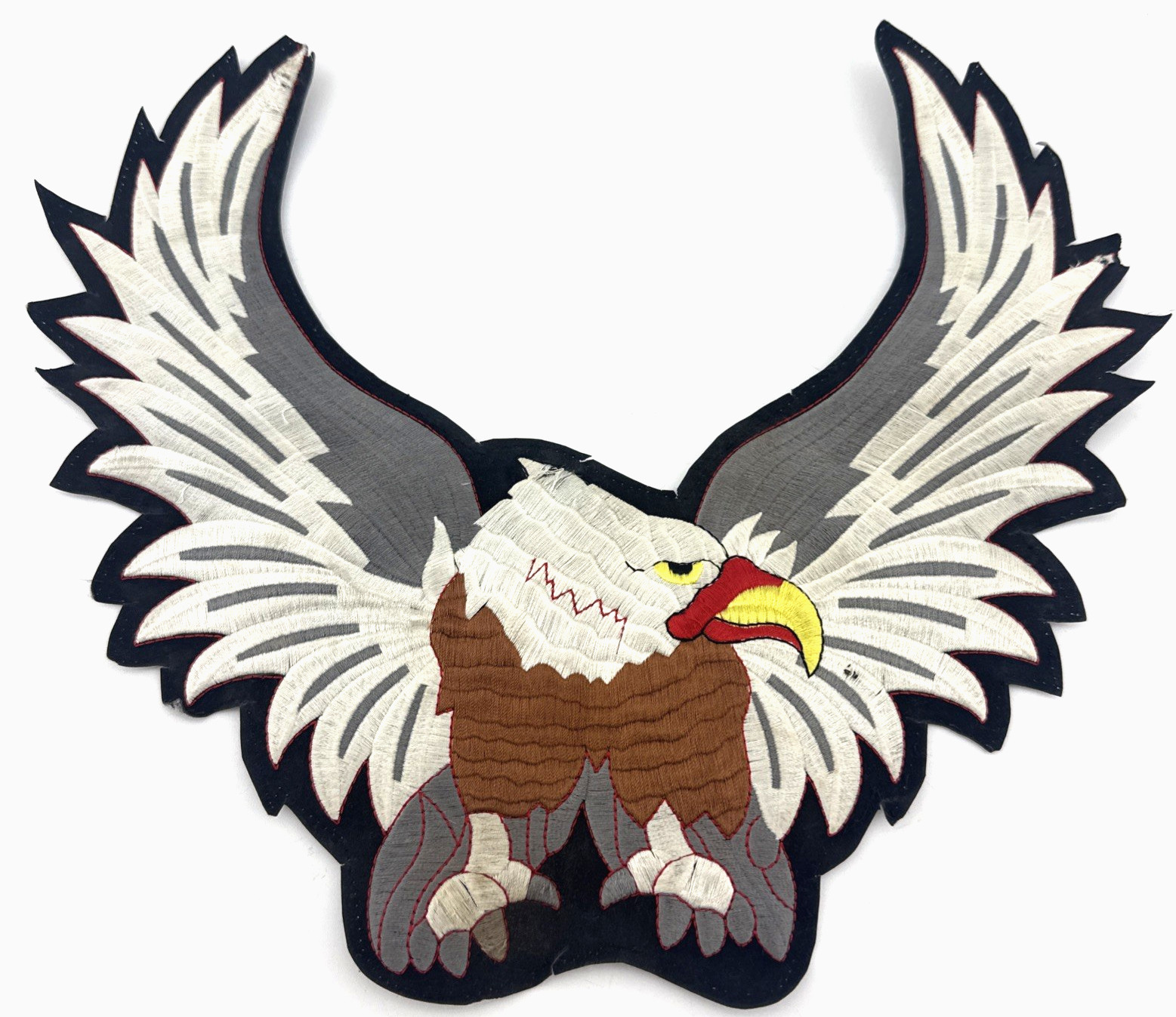 Large Spread Eagle Embroidered Patch 14 x 12 Motorcycle Memorabilia
