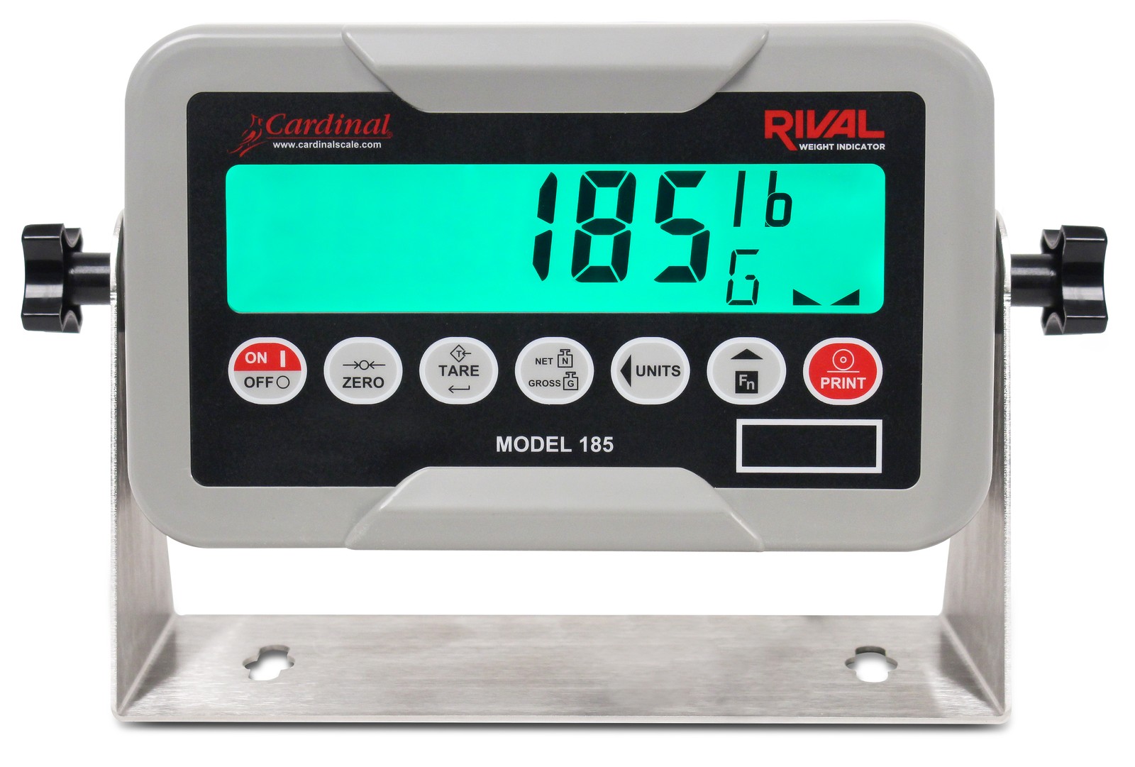 Cardinal, 185, IP66 Rated Waterproof ABS Enclosed Weight Indicator, AC Adaptor
