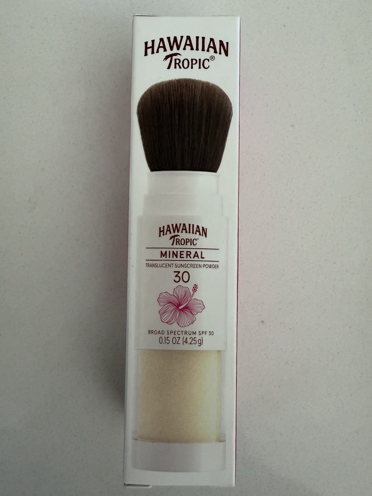 Hawaiian Tropic Mineral Translucent Sunscreen Powder Brush SPF 30  EXP 05/27