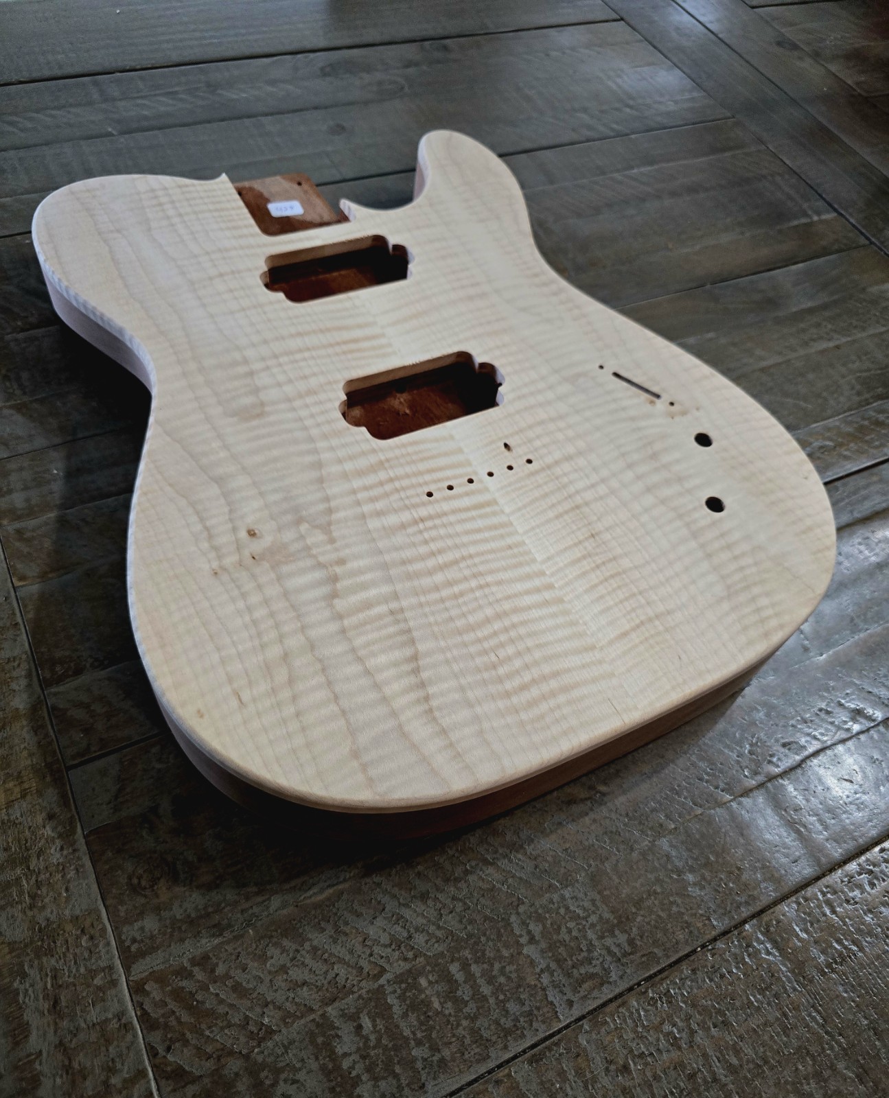Guitar Body, Flame Maple on Sapele, HH