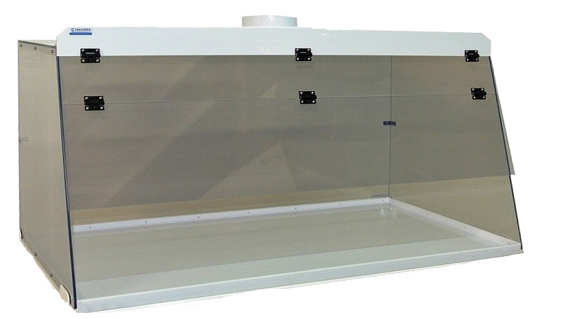 Cleatech Static Dissipative PVC 36" Ducted Fume Hood w/ worksurface & 8" Duct
