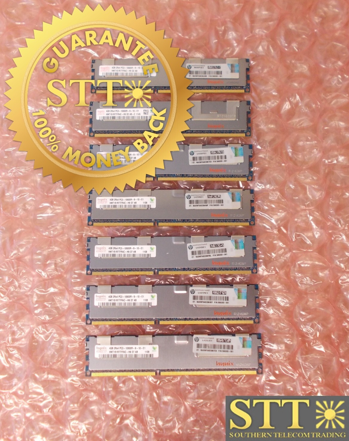 HMT151R7TFR4C-H9 HYNIX 4GB PC3-10600R DDR3-1333 REG ECC 2RX4 CL9 240P (LOT OF 7)
