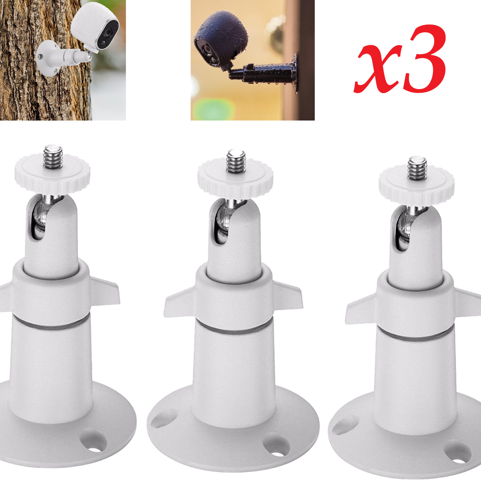 3-pack Security Wall Holder Mount Outdoor/Indoor for Arlo Pro 2/Pro/Arlo Camera