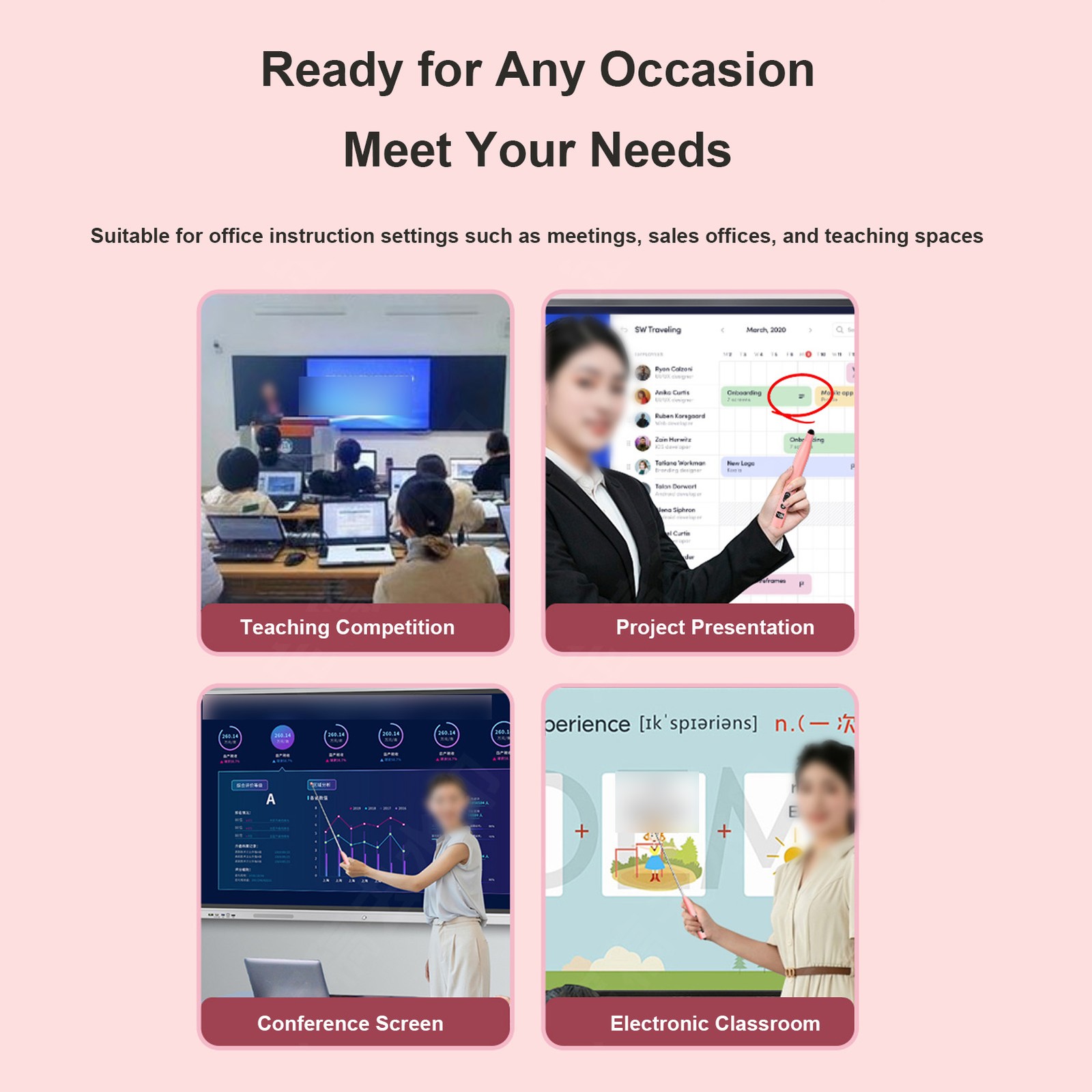 Smart Presentation Clicker Page Turner With Telescopic Pointer Stick Digita FIQP