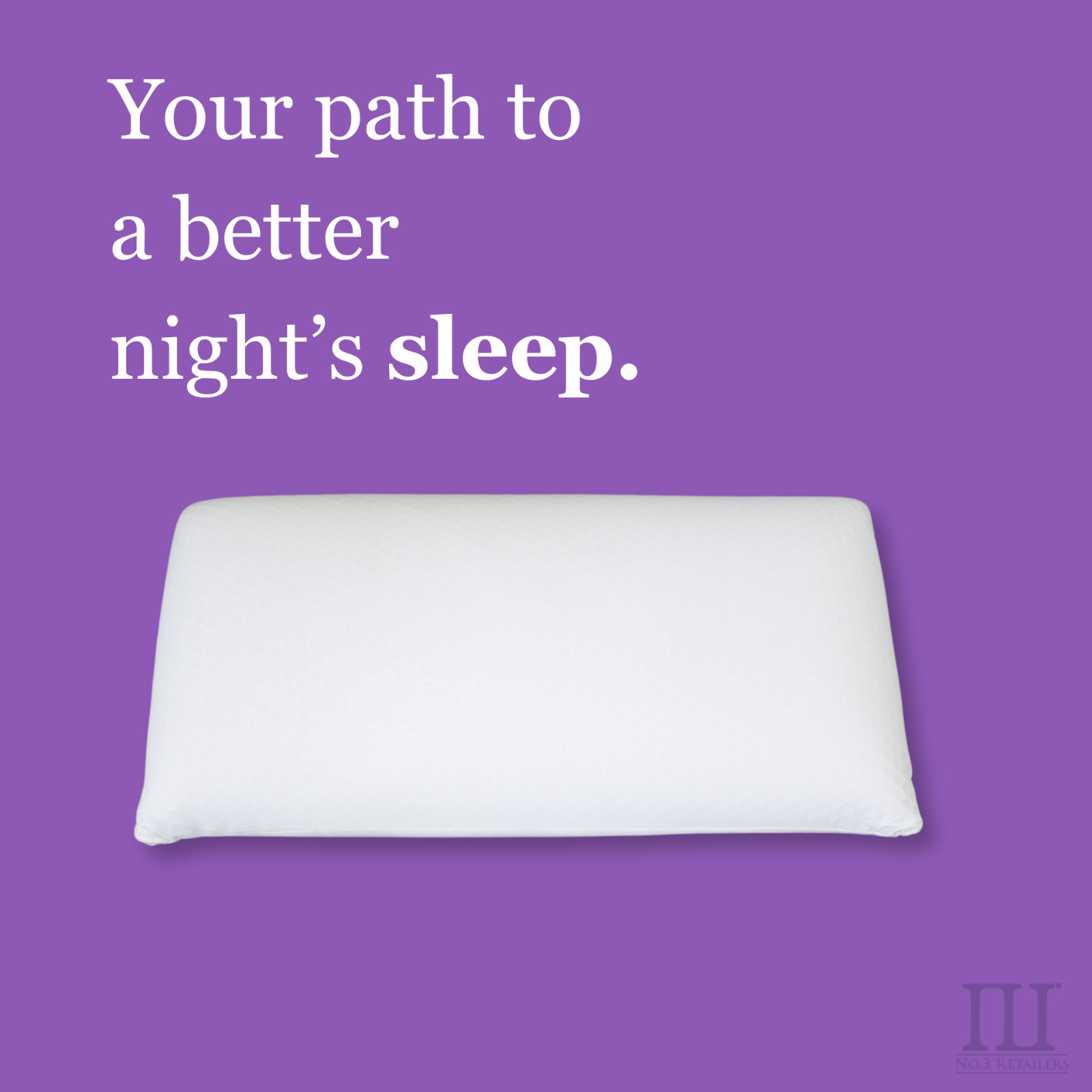 Purple Harmony Pillow - King + Standard Sizes, Low / Medium / Tall