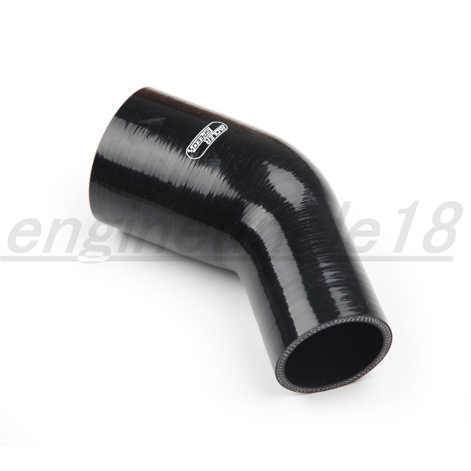 3" To 2'' inch ID 45 Degree Hose Reducer Turbo Silicone Coupler Pipe Tube Black