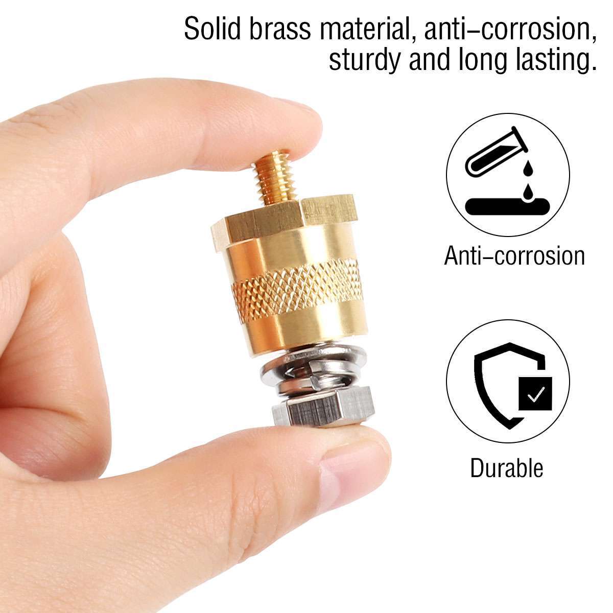 2x Battery Pole Adapter Terminal Connector Fittings M6 M8 Thread Post Adapter