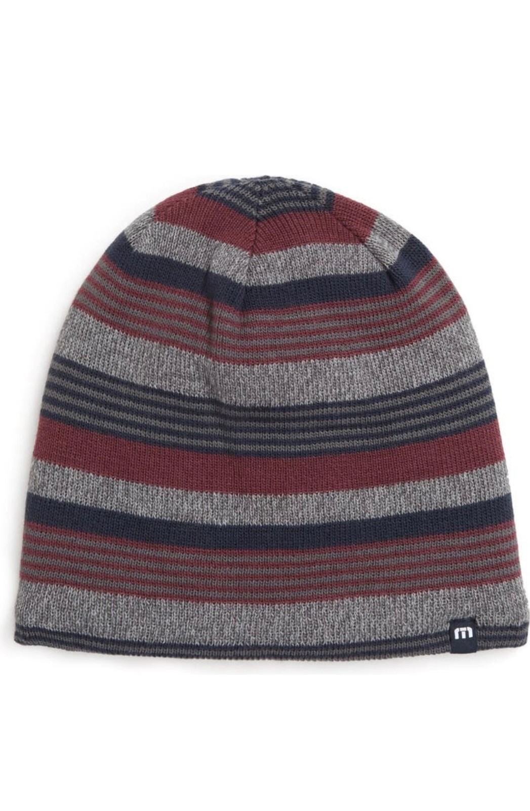 TRAVIS MATHEW Forty Love Multi-Colored Striped Stretch-Knit Beanie Hat - NEW!