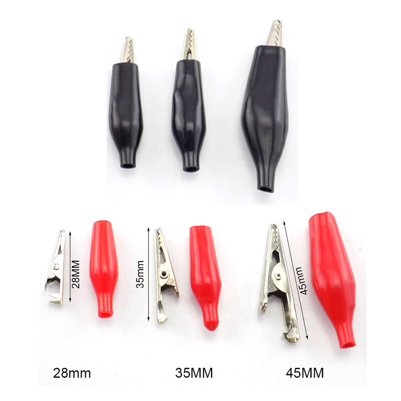 28mm 35mm 45mm Alligator Crocodile Electrical Test Clip Plastic Meter Clamp DIY