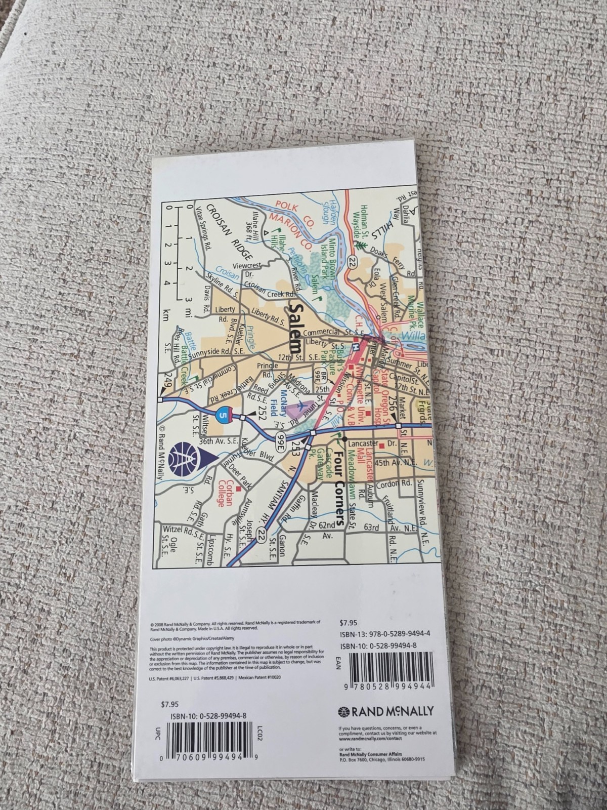 Oregon State Map Easy To Fold, Durable Plastic