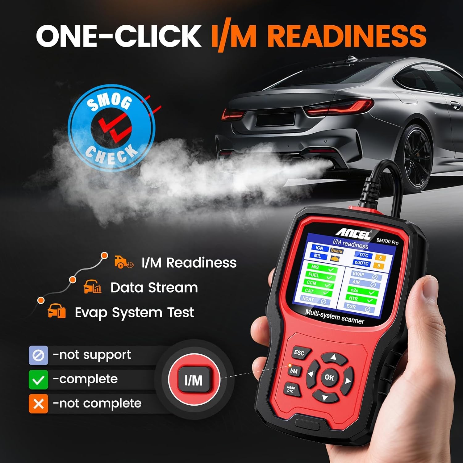 ANCEL BM700 Fits for BMW/Mini/RR Scanner Battery Registration Tool Code Reader