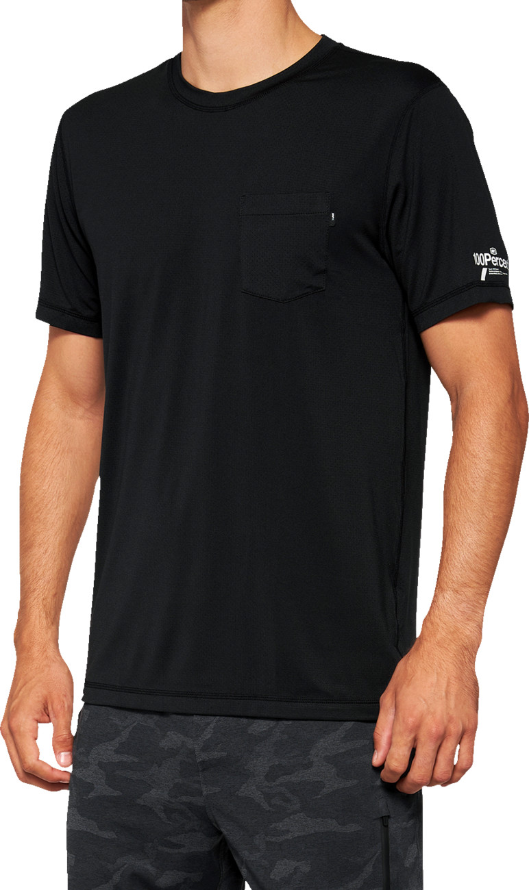 100% Mission Athletic T-Shirt Black Small 20014-00000